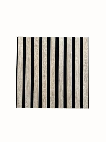 MEBANO. Chêne Sonoma Lot de 6 Panneaux Acoustiques sur Feutre Noir 40x40 cm Panneaux Muraux Acoustiques Absorption Sonore et Décoration Murale élégante Panneaux Muraux en MDF