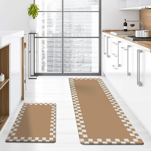 Tappetini da cucina anti-affaticamento, antiscivolo, impermeabili, resistenti all'olio, facili da pulire, in memory foam, per casa, ufficio, lavanderia (44 x 240 cm)
