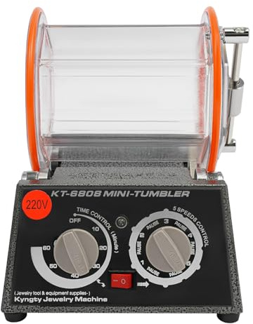 Polisseuse de bijoux 60 W - 5 vitesses - 500 à 3000 tr/min - 60 min - Minuterie rotative - Polisseuse de surface