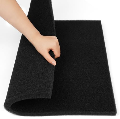 APXEL Tampons Filtrants en Mousse, 35 PPI Mousse Réutilisables Filtre, Mousses Filtre Aquarium, Lavable 47×47×2 cm Coupés n'importe Quelle Taille pour Filtre D'aquarium et Bassins de Koi