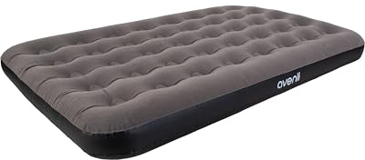 AVENLI Colchón hinchable para camping para 2 personas, 191 x 137 x 22 cm, colchón hinchable para invitados, superficie de descanso suave con superficie flocada, cama de viaje para camping y hogar