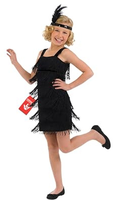 Fun Shack Déguisement Charleston Enfant, Robe Années 20, Costume Carnaval Fille, XL