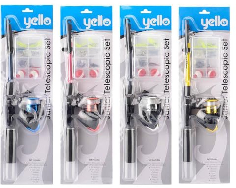 Yello Telescopic Junior Fishing Rod Set