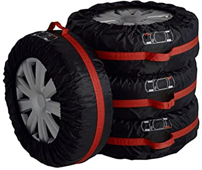 Mify Reifentaschen, Ersatzradabdeckungen, Reifen Rad Staubschutz, Rad Staubschutz, Reifen Aufbewahrungstasche, Rad Reifen Aufbewahrungstaschen 4er Set, 13-18 Zoll Reifen,S