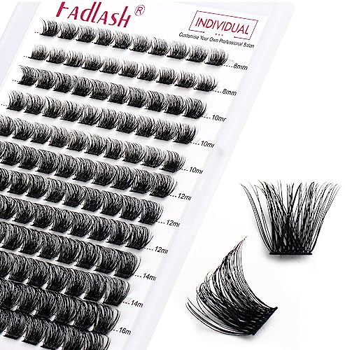 FADLASH Lash 120pcs 0.07mm D Curl 8-16mm C09 Mixed Trays CustomizableC09 DIY Eyelash Extensions for Beginners
