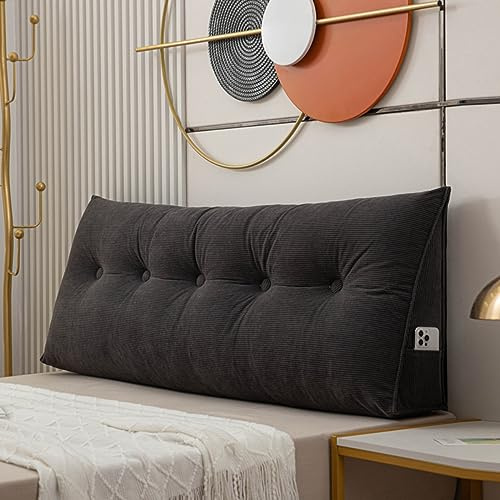 PALVIT Triangulär huvudgavel kudde - 150 x 50 x 20 cm mjuka stora bekväma läskuddar för sängar soffor - ryggkorsryggstödskudde - sovrum kilkuddar
