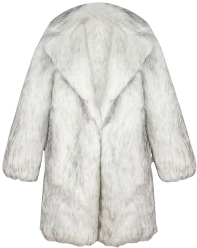 Mäns långärmad fluffig faux pälsrock, fluffig päls krage lyxig ytterkläder vinter tjockare varm överrock mjuk jacka mens vinter varm faux päls överrock, lång tjockare mjuk jacka ytterkläder - l
