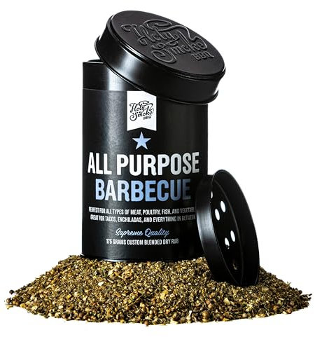 All Purpose Barbecue Dry Rub BBQ Handgjord Premium Krydda BBQ krydda för Rökning kryddblandning Grillning Kött, Fisk Fläsk Fågel Nötkött Grönsaker Baby Back Ribs Brisket 175g