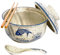 Ceraozmus Keramik-Ramenschüssel-Set, 800 ml, mit Deckel, Löffel und Essstäbchen, Japanische Vintage Große Suppenschalen Instant Nudel Schüssel Asiatisch Geschirr (Fisch*1)
