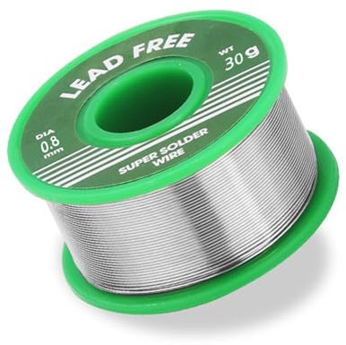 NXPUXP Étain de Soudure 0,8 mm,Soudure Sans Plomb Avec Noyau Colophane,Fil à Souder Pour Soudure Électrique,Réparation de Composants Électroniques et Bricolage(0.8mm 30g)