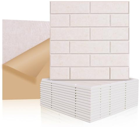 GUUSII HOME Paneles Acusticos Insonorizacion Acustica Pared Decorativos 30 * 30 * 1cm Panel Aislamiento Acustico Adhesivo Poliéster Absorbentes Anti Ruido Insonorizantes(Beige,M 18 PCS)
