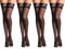 Thoquene 4 Paar Rutschfestem Halterlose Strümpfe Für Damen Sexy, Schwarz