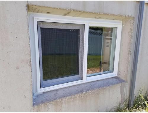 WDJBPSH Basement Glass Window with Stainless Steel Screen, Interior Exterior Replacement Transom Windows for Game Room Shower Laundry Animal House Remodel, Customized Size(WxH 30x16in/75x40cm)