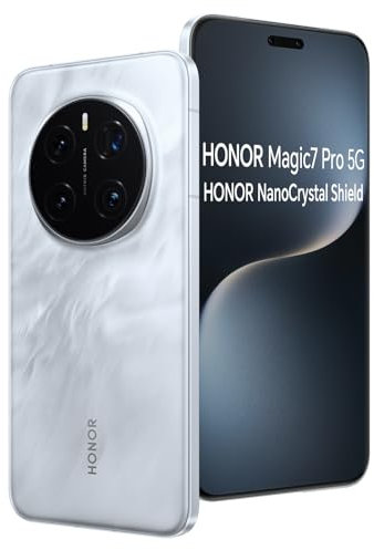 HONOR Magic7 Pro 5G Smartphone 12GB 512GB, 6,8 OLED 120Hz, Snapdragon 8 Elite, 200MP+50MP+50MP Tripla Fotocamera Principale, Android 15, NFC, Dual Sim, Grigio