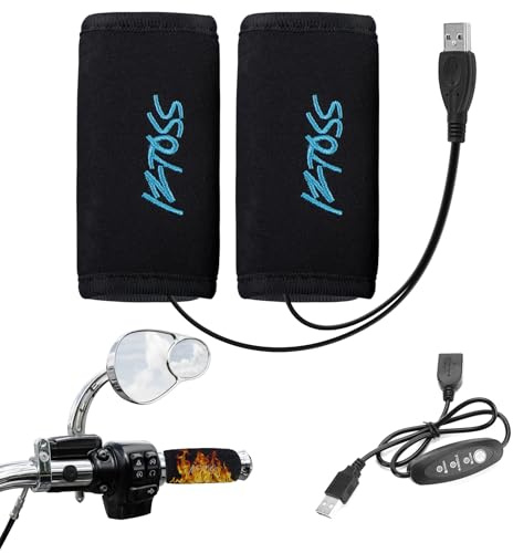 Heizgriffe Motorrad, 22-30mm Griffheizung Motorrad, Universal Motorrads Lenker Heizgriffe, Intelligente Dreistufige Temperaturregelung Heizgriffes Griffheizung Overgrips Für Motorrads Fahrrad