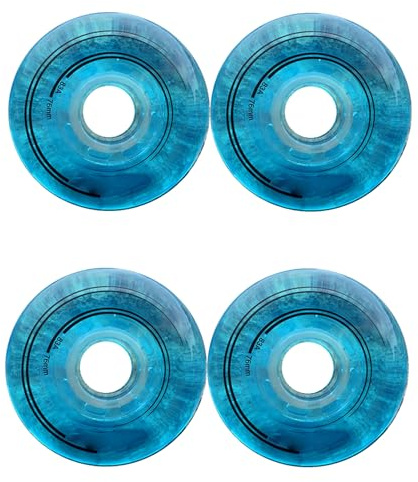 JCXYL EV Roues de Roller en Ligne 83A de 64 mm, 68 mm, 70 mm, 72 mm, 76 mm, 80 mm, pour Patins à Roues alignées sur Asphalte ou Roller Hockey en intérieur et en extérieur, Lot de 4,Bleu,68mm