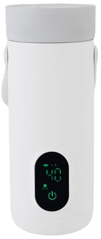 Ejoyous Hervidor de Viaje, Calentador de Leche Recargable por USB con Control de Temperatura Constante, Capacidad de 350 Ml para Acampar Al Aire Libre y Viajar en Coche