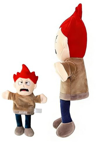 Pupazzo Di Mano - Pupazzo Di Personaggio Umano S Peluche 30x20 Cm, Bambola Di Espressione Emozionale Morbido, Giocattolo Divertente per Raccontare Storie, Figura Di Gioco Di Ruolo Educativo | Gioco Di
