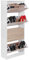 Wohnling Schuhschrank mit 4 Fächern zum Klappen Schuhkommode 60 x 150 cm Schuhregal für 24 Paar Schuhe Kommode Schuh-Kipper modern Garderoben-Möbel Schuhaufbewahrung Sonoma Eiche/Weiß