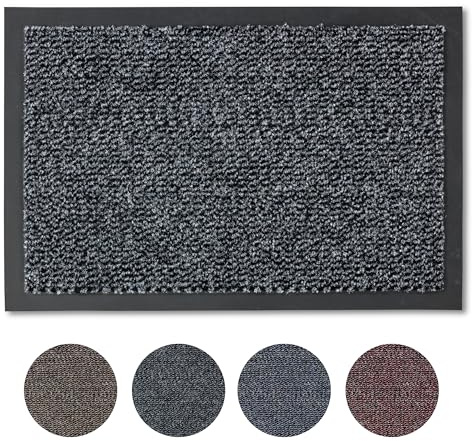 Carpido Dörrmatta 120 x 180 cm för Inomhusbruk - Snabbtorkande, Halkfri Renlöpning i Antracit - Enkel