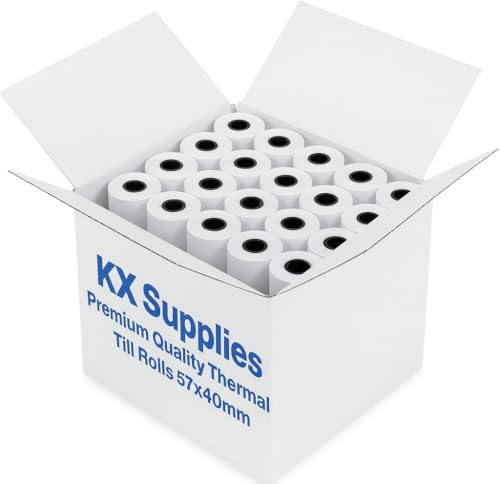 100 Rolls of 57x40 mm Thermal Paper Till Rolls, Cash Register Receipt, for PDQ POS EPOS EFTPOS, Credit Card Machine, Verifone, Barclays, Ingenico iCT200, iCT 220, iCT250, iCT 250