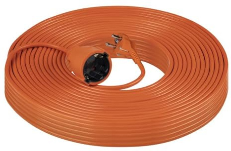 Miratic Alargador Enchufe para Jardín - Regleta 30 Metros de una Toma Schuko IP20 PVC 3x1mm² - Tipo de Cable: H05VV-F Corriente: 10 A MAX. (30 M)