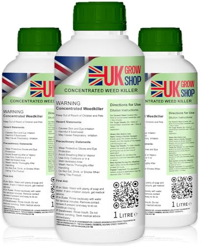 UltraStrong Glyphosate Weedkiller Concentrate | 360g/L Formula | Kills Weeds and Roots Permanently | Effective on Tough Weeds, 1 Litre, 5 Litre, 10 Litre Not For Use on Lawns. (250ml)
