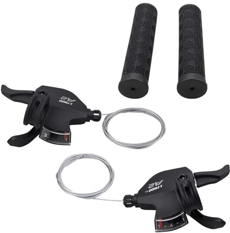 MEGHNA Set di leve del cambio per bicicletta per manovella e cambio, 3 x 6 /3 x 7 /3 x 8 marce, cambio per mountain bike, trekking, bici da città (3 x 7)