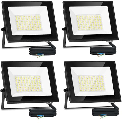 Aigostar Foco LED Exterior 50w 4500LM, Impermeable IP65,6500K, 4pcs