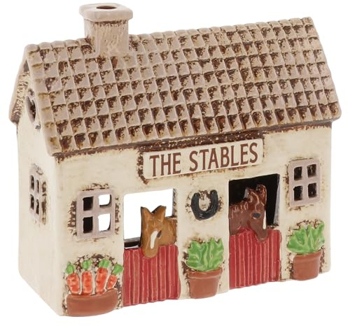 Shudehill Giftware Village Pottery The Stables Tealight Holder Ceramic Cottage Ornament