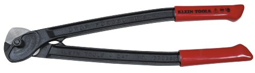 Klein Tools 63035SC Spezialty Kabelschneider, Drahtseilschneider schneidet Draht bis zu 9/32 Zoll und Stoffel-Container-Dichtungen, rot