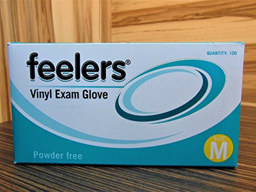 Powder-Free Disposable Vinyl Gloves - Medium Clear - 100 Pack
