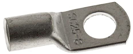 IT-Tronics 10x Rohr-Crimpkabelschuh unisoliert 25mm; Rohranschluss M8