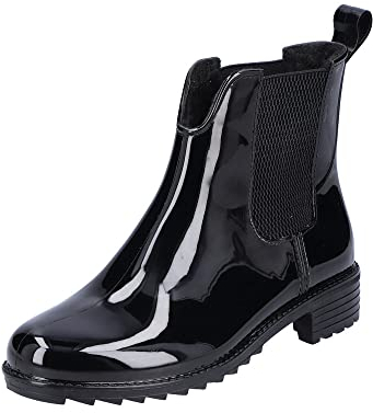 Rieker Damen Chelsea Boots P8280, Frauen Stiefeletten,Schlupfstiefel,flach,Boots,Stiefel,Booties,halbstiefel,Kurzstiefel,schwarz (04),39 EU / 6 UK