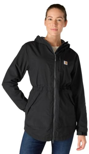 Carhartt Damen Rain Defender® Relaxed Fit, leichter Mantel, Schwarz, S