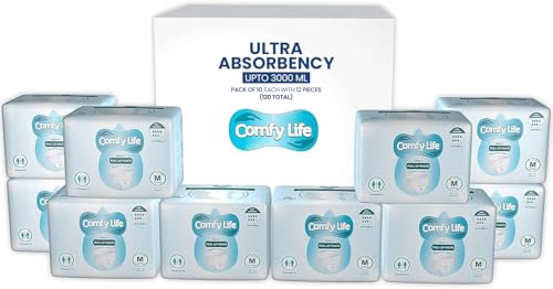 Comfy Life Premium Multibag Box mit 10 Packungen à x 12 Stück (120 Hosen) Mittlere Inkontinenz Windeln mit Klimmzughose