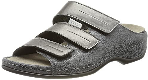 Berkemann Damen Andrea Hausschuh, anthrazitsilber/altbronze/schwarz, 42 EU