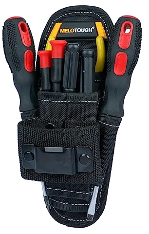 Kleine Werkzeugtasche mit Gürtelclip, kleine Werkzeughaltertasche, minimale Arbeitsorganisation, Werkzeugholster und Messerhalter mit Hammerhalter