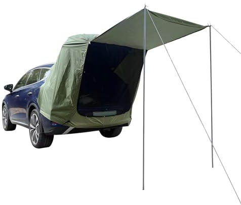 DRYFAL Auto-Heckklappenzelt für Tesla Model-X Model X 2016-2020- Sonnen- und winddichtes, universelles Heckklappen-Auto-Campingzelt, Outdoor-Ausflug