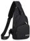 Leichter Kleiner Rucksack Umhängetasche Aus Canvas Mit Mehreren Taschen Umhängetasche Aus Nylon Oxford Gewebe Für Männer Frauen Kinder Sport Outdoor Wandern Radfahren Reisen Angeln (Schwarz)