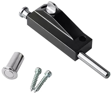 PINGPINGXIE Window Glass Patio Doors Black Auxiliary Security Lock，The keyless Sliding Rectangle Patio Door Lock Keep Your Family Safe and Secure