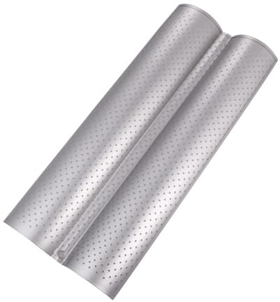 TOPPERFUN Teglia da Forno per Baguette Ondulato Scomparti Vassoio Antiaderente per Pane Accessorio Cucina Professionale Resistente