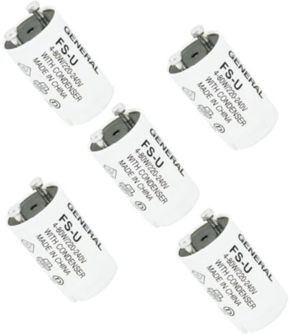 Fluorescent Light Starter Switches 5Pcs 4-65W 220-240V Universal Starters for Fluorescent Tube Lamps Suitable for Strip LightsCommercial and Residential Use Energy-Efficient and Easy to Install
