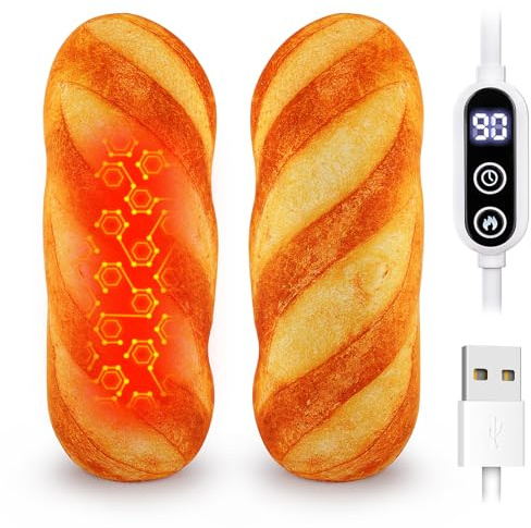 Sprinqdawin Baguette Bread Heating Pad-USB Heated Plush Stuffed Pillow for Period Cramps and Menstrual Pain Relief,20” Portable Electric Bread Plush Heat Pad,Plushies Gifts for Girls Birthday