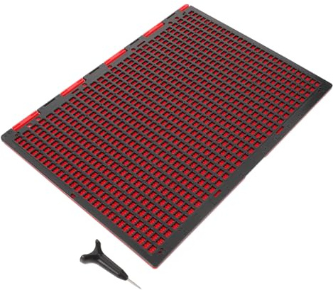 Baluue Lavagna Braille in Plastica Ispessita con 27 Righe e 30 Celle Set Scrittura Braille per Principianti con Penna Scribe Portatile Strumento Didattico per Apprendimento e Uso