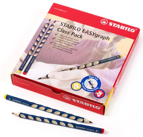 STABILO - Ergonomischer Dreikant-Bleistift für Links- und Rechtshänder - EASYgraph in petrol - 48er Pack - Härtegrad HB