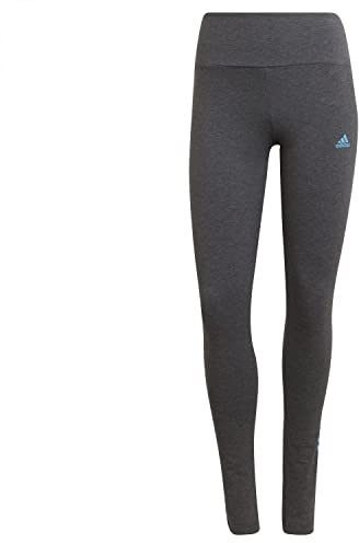 Adidas, Essentials Linear, Gamaschen, Dunkelgraues Heather/App Sky Rush, S, Frau