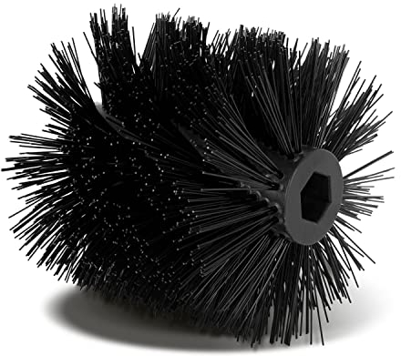 EBERTH Kehrwalze für benzinbetriebene Kehrmaschine, 255mm Breite, 1 von 2 Seiten, Kehrbürste Ersatzteil aus Kunststoff mit harten Borsten, Ganzjahresbürste für Trockenheit, Nässe, Schnee