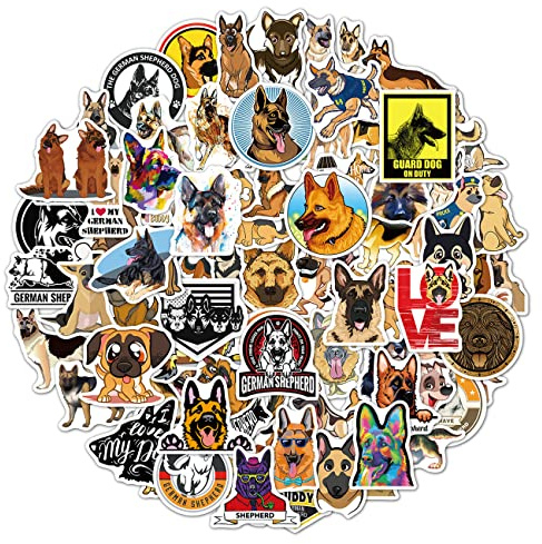 VSCO Tyska schäferhund-klistermärken, vattentät vinyl, tyskmannen Shepherd hund, hundklistermärken för laptop vattenflaska skateboard, cykelhjälm, gitarr, resväska, bagage, möbler, klippbok