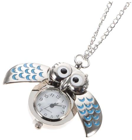 Holibanna Kette Uhr Damen umhängeuhr Eule Halskette Uhr Herrenuhren Halsketten für Männer Eule Taschenuhr mit Taschenuhr Pflege Anschauen Studentin Mann